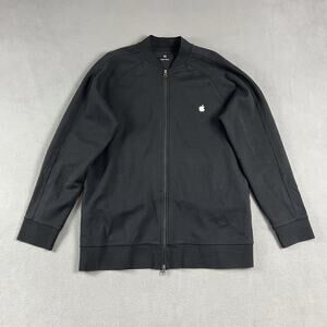 Apple Jacket Mens XL Black Full Zip Embroidered Logo Tech Employee